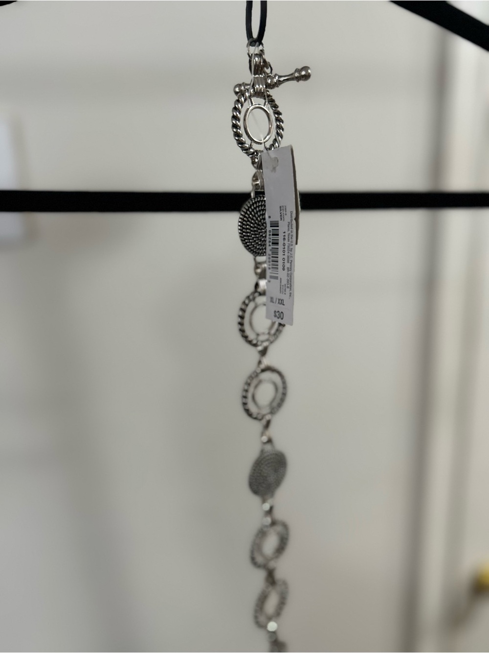 Mixit Silver Textured Link waistband